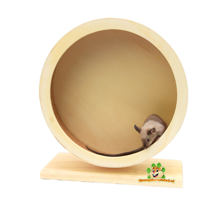 Trixie Rueda de ejercicio de madera para hámster con corcho para pequeños roedores