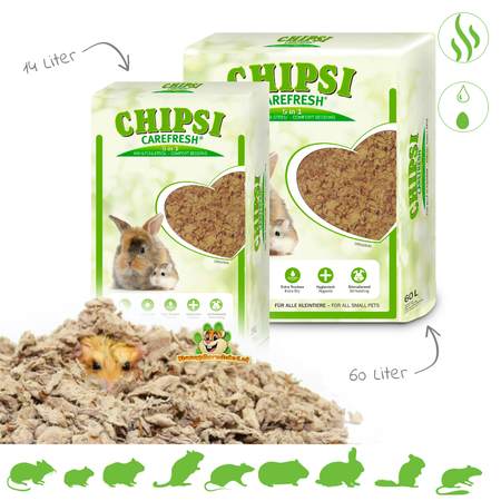 Chipsi Carefresh Original Lecho de papel marrón para roedores y conejos