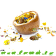 Ceramic coconut feeding bowl 10 cm