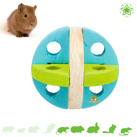 Trixie Spiel- und Snackball aus Holz 8 cm für Nagetiere und Kaninchen