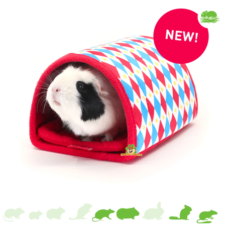 HayPigs Túnel HayPigs Harlequin de 24 cm para cobayas, ratas y roedores.