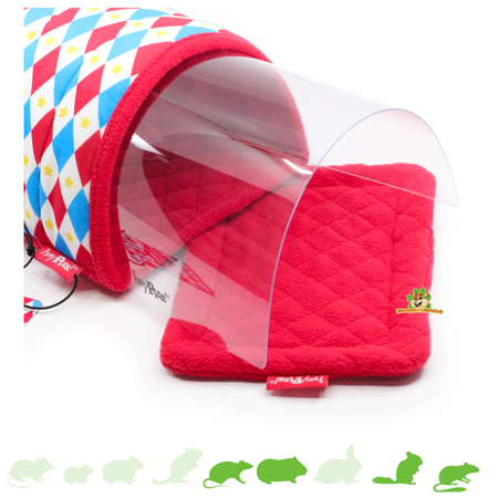 HayPigs HayPigs Harlequin Tunnel 24 cm for guinea pigs, rats & rodents