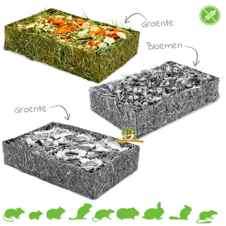 JR Farm ¡Tazón de heno sin granos para roedores y conejos!