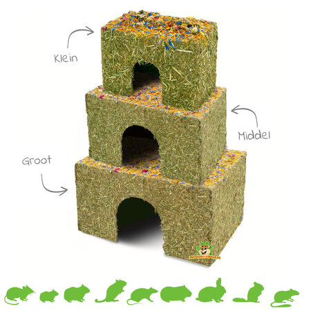 JR Farm Hay House Flowers for Rodents & Rabbits