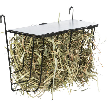 Trixie Râtelier à foin en métal à suspendre 20 cm avec toit