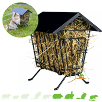 Metal Hay Rack Standing with Roof 20 cm