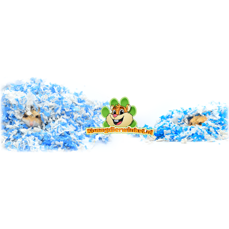 PetsPick Über Pościel papierowa niebiesko-biała 36 litrów