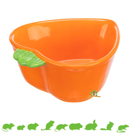 Trixie Keramiek Voerbakje & Waterbakje Wortel 12 cm