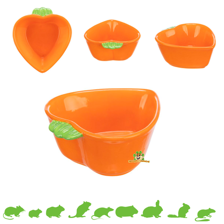 Trixie Keramik-Futter- und Wassernapf, Karotte, 12 cm