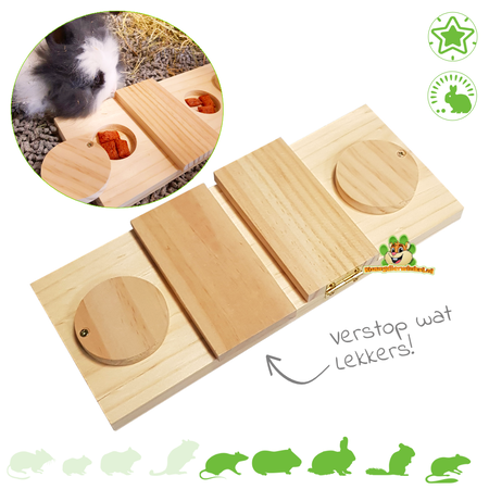 Futtersuchspiel aus Holz, Klappdeckel, 28 cm, für Nagetiere