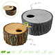 Hamsterscaping Tree Trunk Removable Roof