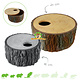 Hamsterscaping Tree Trunk Removable Roof