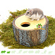 Hamsterscaping Tree Trunk Detachable Roof