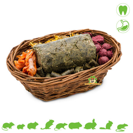 JR Farm Panier en saule avec friandises