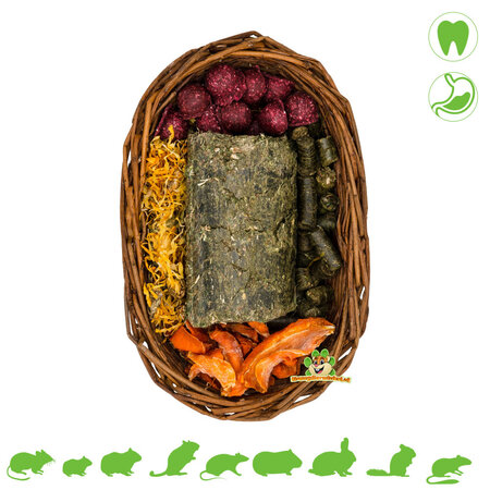 JR Farm Panier en saule avec friandises