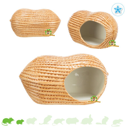 Trixie Ceramiczny domek z orzeszków ziemnych 17 cm dla myszy i chomików karłowatych