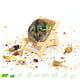 Knaagdierwinkel® Składane krzesło z drewna Hamsterscaping Deco 9,5 cm