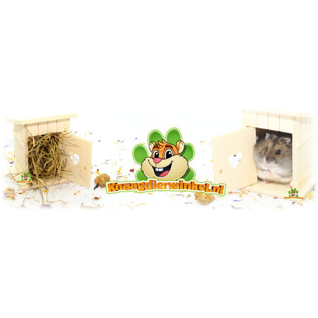 Knaagdierwinkel® Chomik Deco Drewniany Dixie 8 cm
