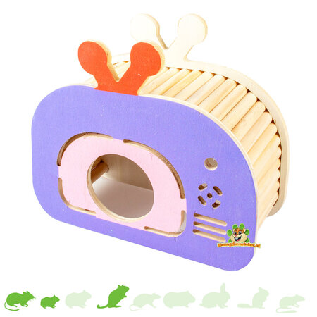 Maisonnette TV Playhouse de 19 cm pour souris, hamsters nains et gerbilles