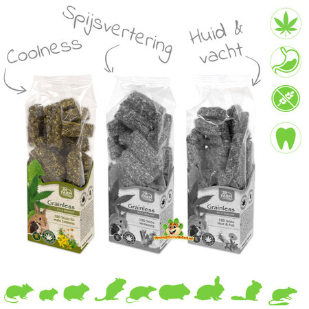 JR Farm Bâtonnets de chanvre Grainless Health 75 grammes