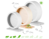 Wooden Hamster Running Wheel with Cork for Small Rodents