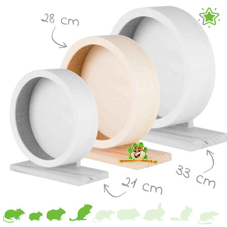 Trixie Drewniany kołowrotek dla chomika z korkiem dla małych gryzoni