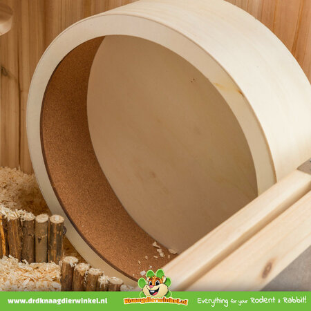 Trixie Drewniany kołowrotek dla chomika z korkiem dla małych gryzoni
