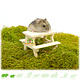 Knaagdierwinkel® Mesa de picnic de madera Hamsterscaping 8 cm