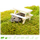 Knaagdierwinkel® Drewniany stół piknikowy Hamsterscaping 8 cm