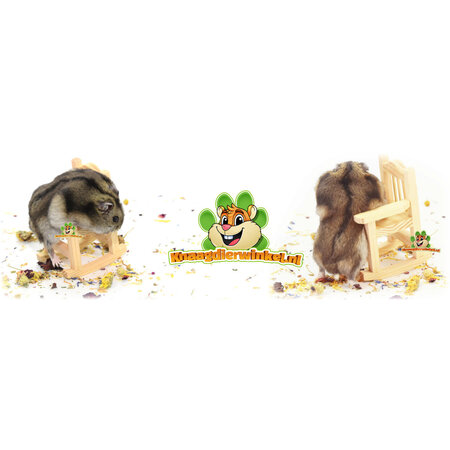 Knaagdierwinkel® Hamsterscaping Deko-Holzstuhl 9 cm