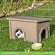 Trixie Maison pour Lapins avec Toit Asphalte Tendance Gris-Vert 50 cm