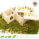 Mehrkammerhaus Bungalow Ecke 24 cm für Maus, Zwerghamster und Rennmaus
