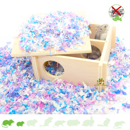 Maison de plain-pied à plusieurs chambres de 20 cm pour souris et hamsters nains