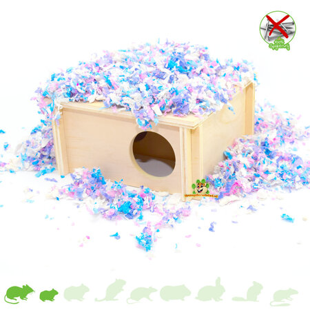 Maison de plain-pied à plusieurs chambres de 20 cm pour souris et hamsters nains