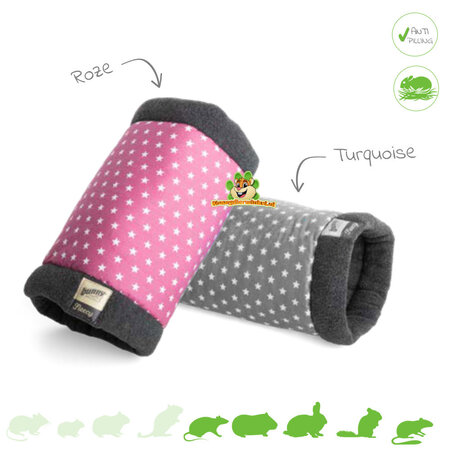 Bunny Nature Tunnel en polaire de 28 cm pour rongeurs et lapins !