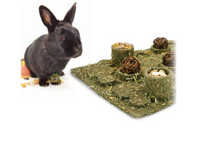 Juguetes de hierbas con forma de conejo
