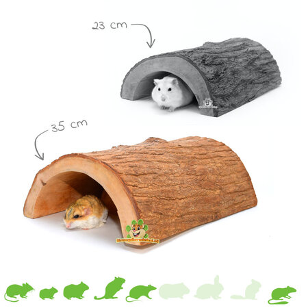 Tunnel en écorce d'arbre pour les rongeurs !
