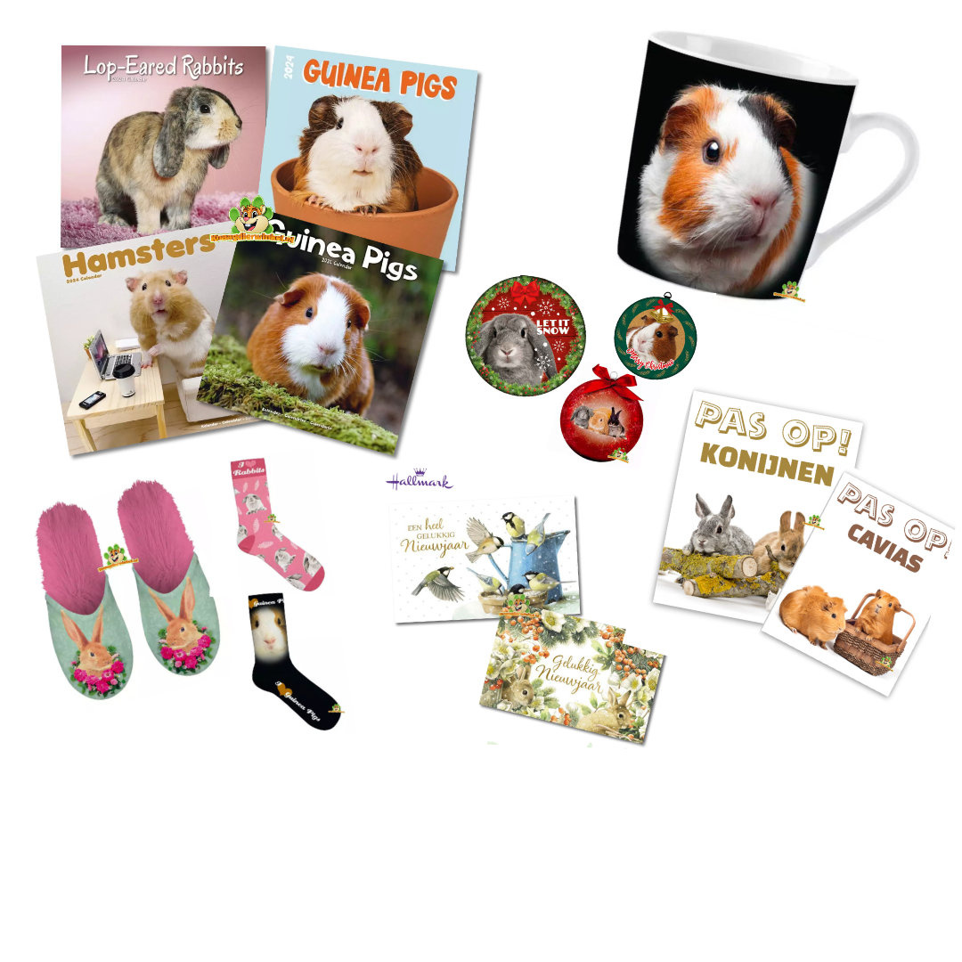 Rodent-style gifts: calendars, warning signs, clothing, and Christmas gifts