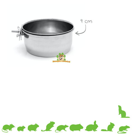 Stainless steel food bowl 7 cm