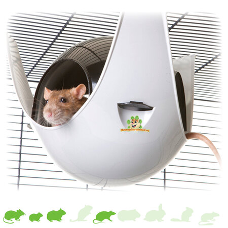 Savic Sputnik XL 29 cm Zwart/Grijs voor Knaagdieren