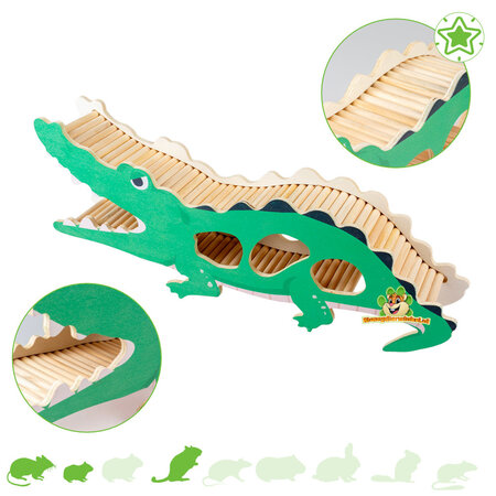 Krokodil-Spielbox 50 cm für Mäuse, Zwerghamster und Rennmäuse