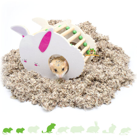 Rabbit playhouse for mice, dwarf hamsters, and gerbils