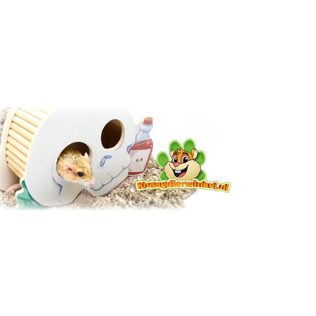 Maisonnette en forme de crâne de 24 cm pour souris, hamsters nains et gerbilles