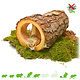 ¡Túnel de tronco de árbol de madera de aliso 33 cm para roedores!