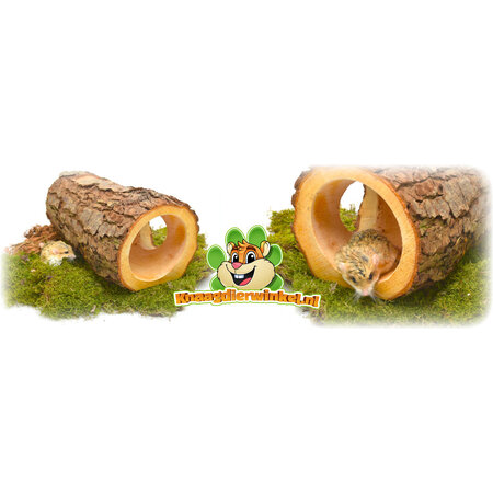 Baumstammtunnel aus Erlenholz 33 cm für Nagetiere!