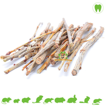 Ramas de madera de grosella negra para roedores y conejos, 60 g