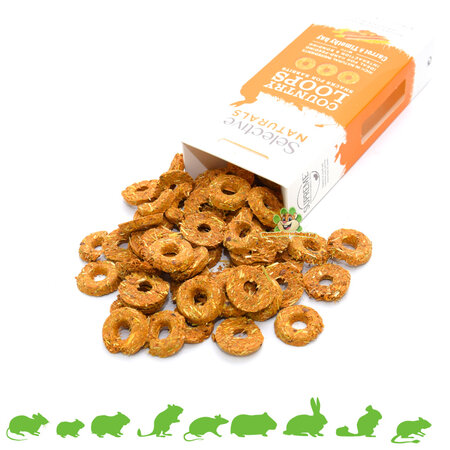 Supreme Boucles naturelles sélectives avec carottes et foin de fléole des prés pour lapins