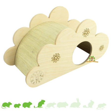 Getzoo Strauchhaus aus Holz, 27 cm