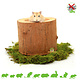 Tree Trunk Kudus Cup Mahogany Feeding Bowl 10 cm