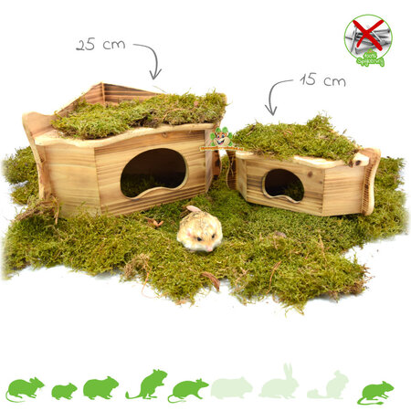 Casita de esquina Blackwood hecha de madera de corteza de 17 o 25 cm.